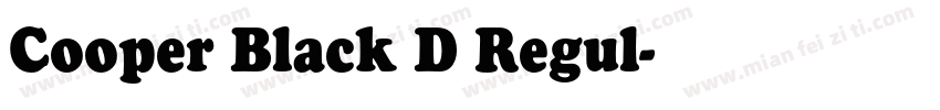 Cooper Black D Regul字体转换